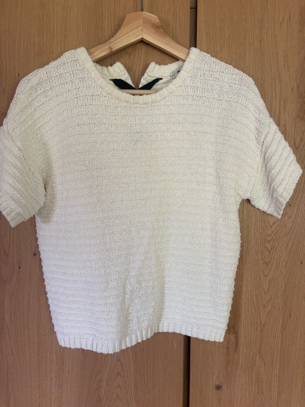 Madewell Cream Textured Knit Tee